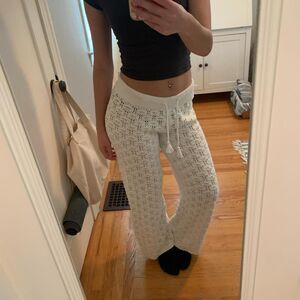 Aerie Women's White and Cream Joggers-tracksuits